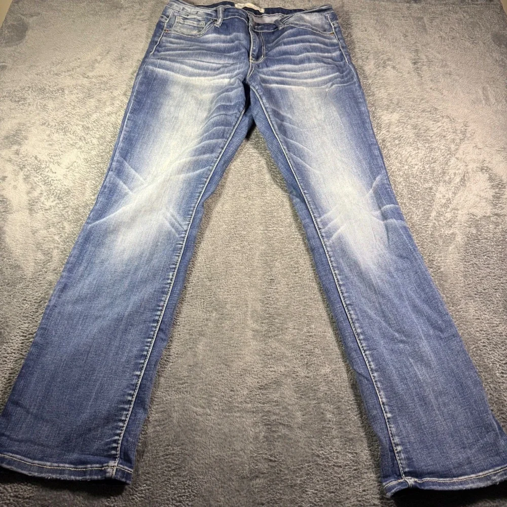 BKE Payton Straight Leg Jeans Womens 31x31.5 Medium Wash Mid Rise Stretch Denim - Picture 1 of 8